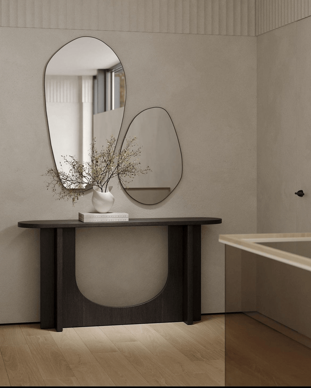 Console Design Arche + Miroirs Organiques