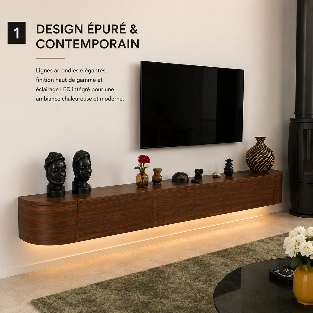 Meuble TV arrondis