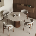 Table Travertin + Chaises - Vue du dessus